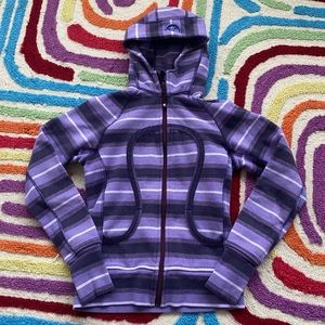 Lululemon Scuba Hooded Striped Full Zip Jacket